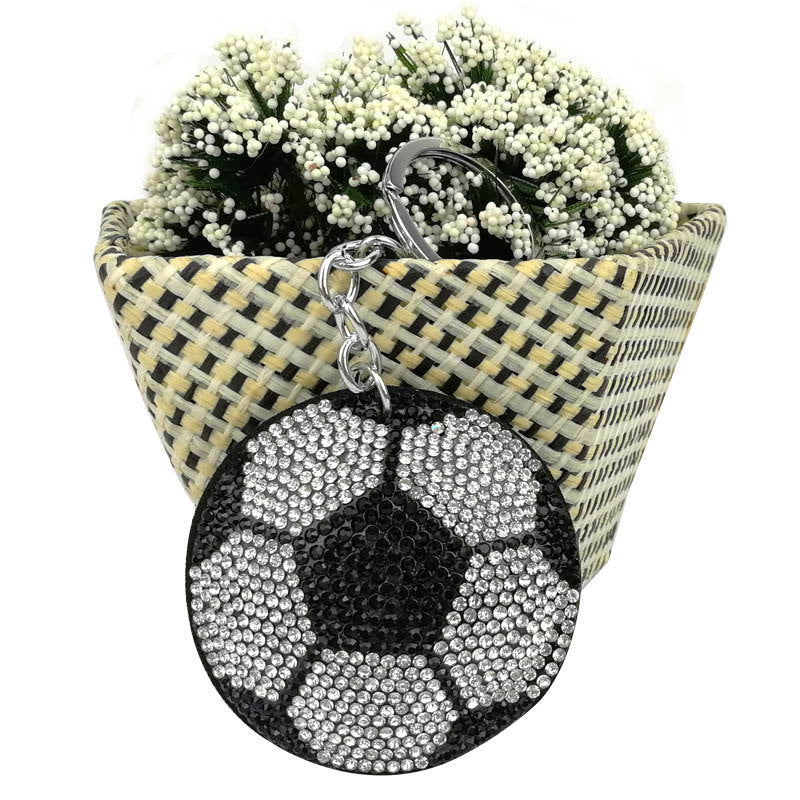 Wholesale Zinc Alloy Diamond Rugby Keychain